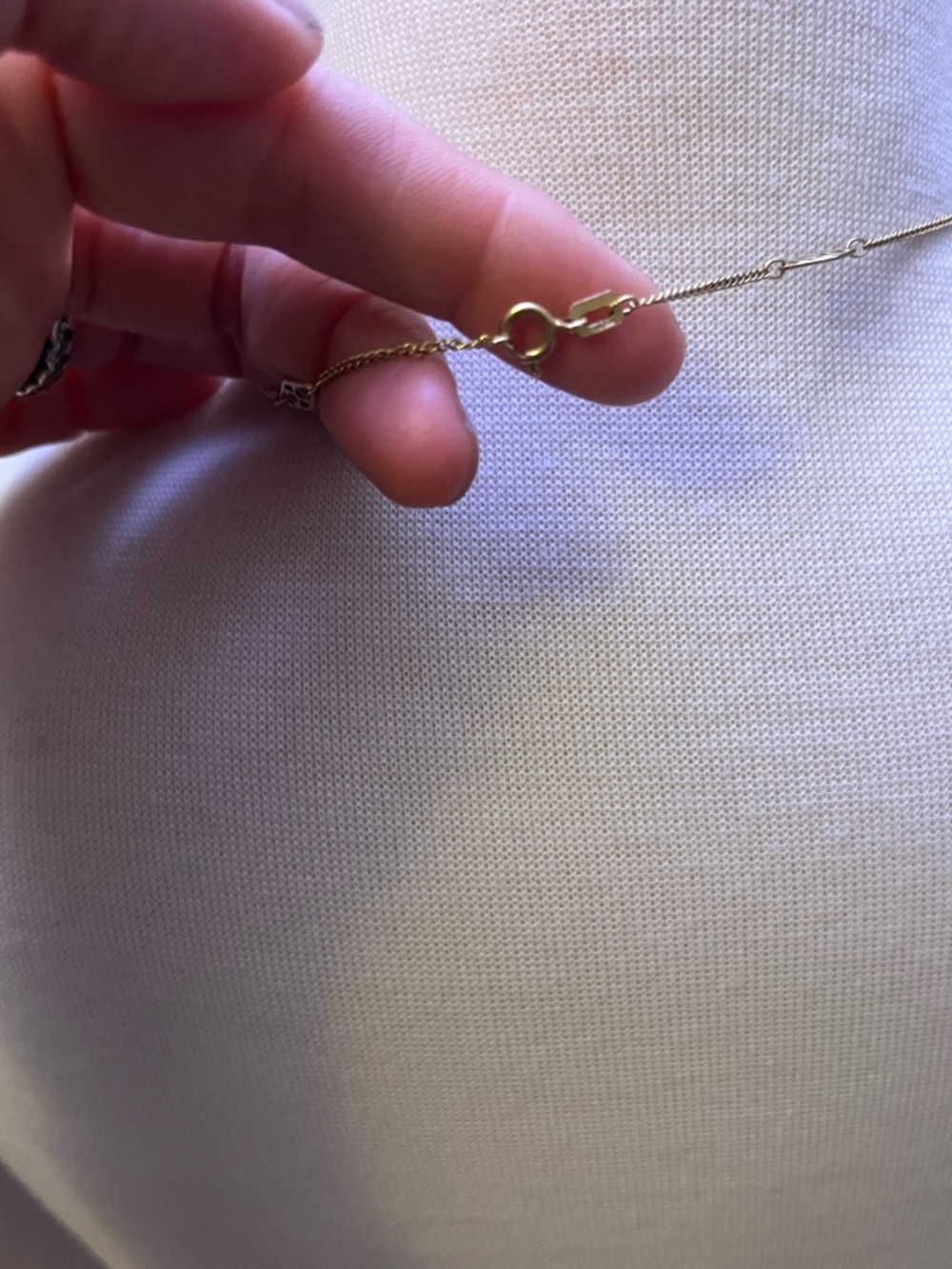 Yellow Gold 14K Chain Featuring Filigree Infinity Symbols  Curb Link Chain 14” - Picture 5 of 8